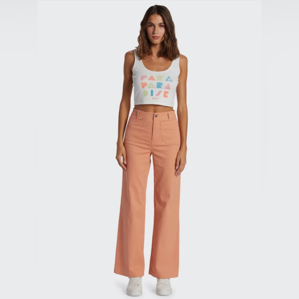 NWT Roxy Coastal Cruiser Wide Leg Pants (Dusty Coral / Size 26)